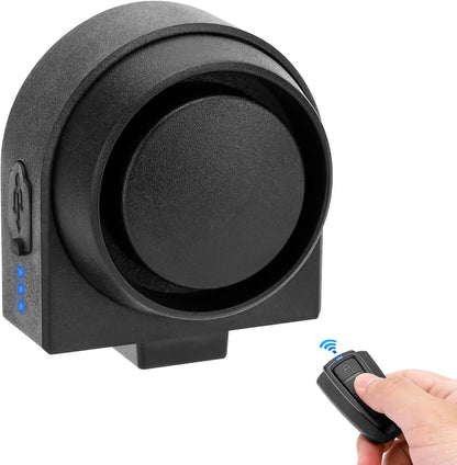 Anti-Theft Bike Alarm with Remote, Wireless Alarm System 115Db Loud Sound, 3D Motion Sensor, Waterproof, USB-C Rechargeable, LED Indicators, for Bike, Bicycle, Ebike, Motorcycle, Car, Trailer, Scooter
