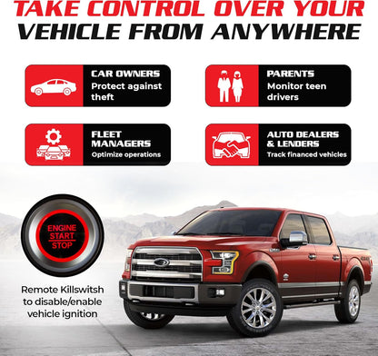 Hardwire 4G GPS Tracker with Kill Switch | Starter Disable GPS Tracking | Rental Car Companies | Turo | Fleets Battery Operated