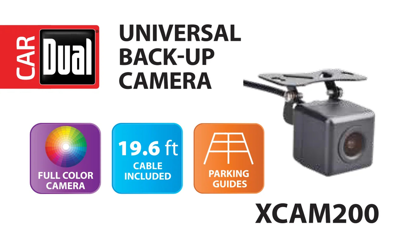 (2 Pack)  Electronics XCAM200 Waterproof Full Color Backup Camera, Wide Viewing Angle Lens