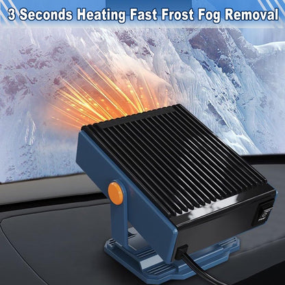 Car Heater,2-In-1 Multi-Function Portable 12V Heater for Car,Plug in Car Heater,Car Defroster Windshield Heater 360° Rotation Car Heaters for Vehicle