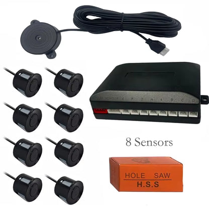 Buzzer Model Car Parktronic Multiple Radar Parkingsensor with 8 Sensors Reverse Backup Car Parking Radar Monitor Detector System