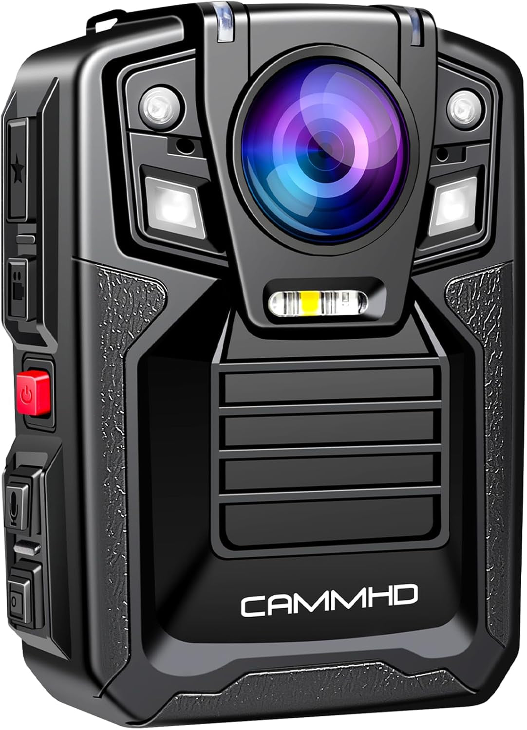 V8-1TB 4K Body Camera with Audio and Video Recording, 2160P Body Cam Two Battery 4400Mah Work 14H, H.265 Video Recorder, IP68 Waterproof, Night Vision Police Body Camera with Charging Dock
