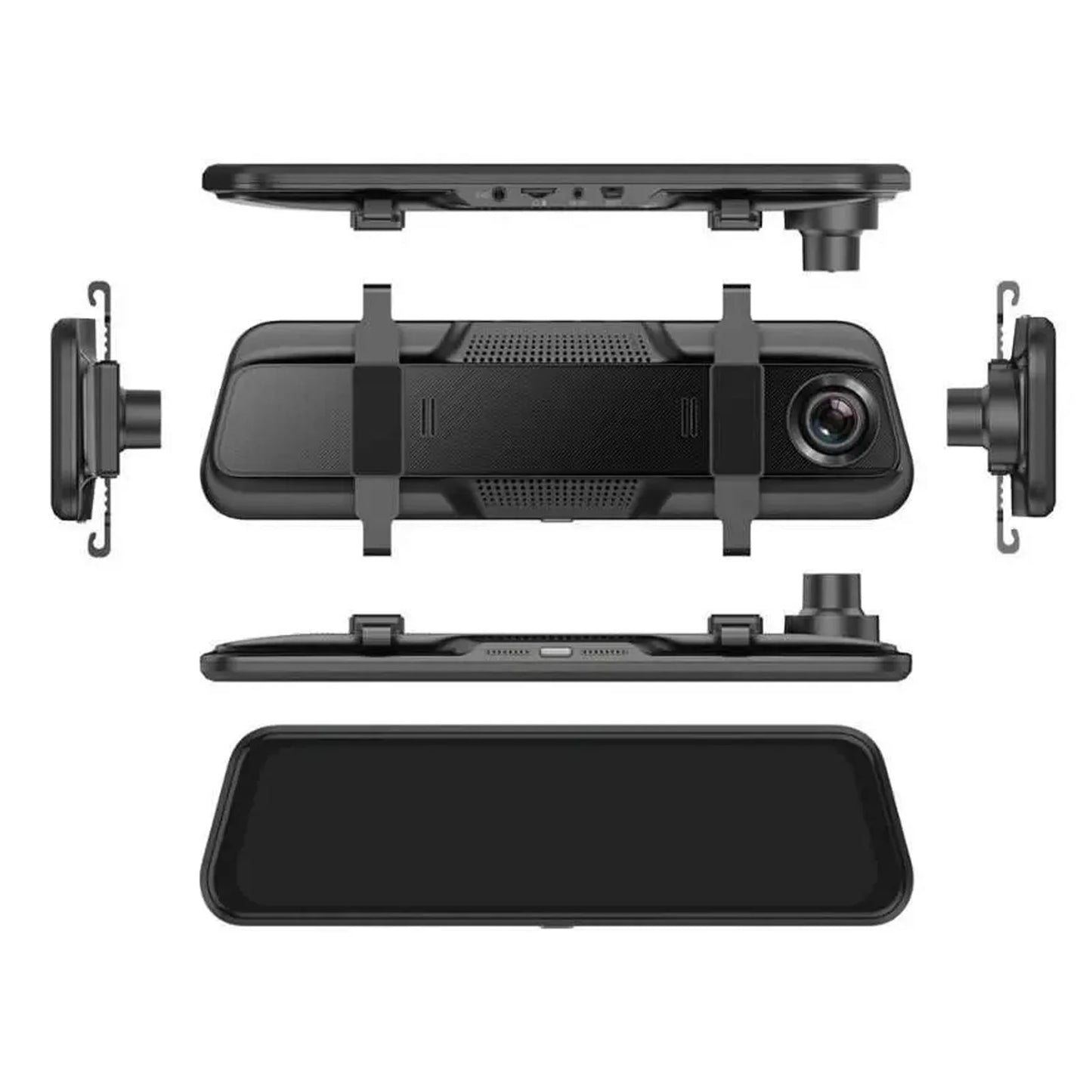 IFCOW 10" 1080P Mirror Dash Cam,Full Touch Screen Backup Camera Front and Rear View Parking Monitor with Super Night Vision, Motion Detection, Loop Recording 24H Parking Mode,Easy to Install