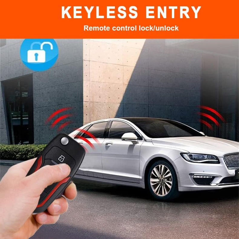 ① Car Keyless Entry Security Alarm System + ② Remote Engine Starter + ③ Push to Start Stop Iginition Kit Button