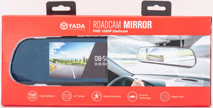 (2 Pack)  Roadcam Mirror 1080P Mirror Mount Dash Cam, Universal Compatibility with Smart G-Sensor, 4.7" Monitor, Adjustable Lens, Wide Angle View, BT533147