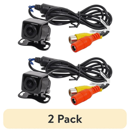 (2 Pack)  Electronics XCAM200 Waterproof Full Color Backup Camera, Wide Viewing Angle Lens
