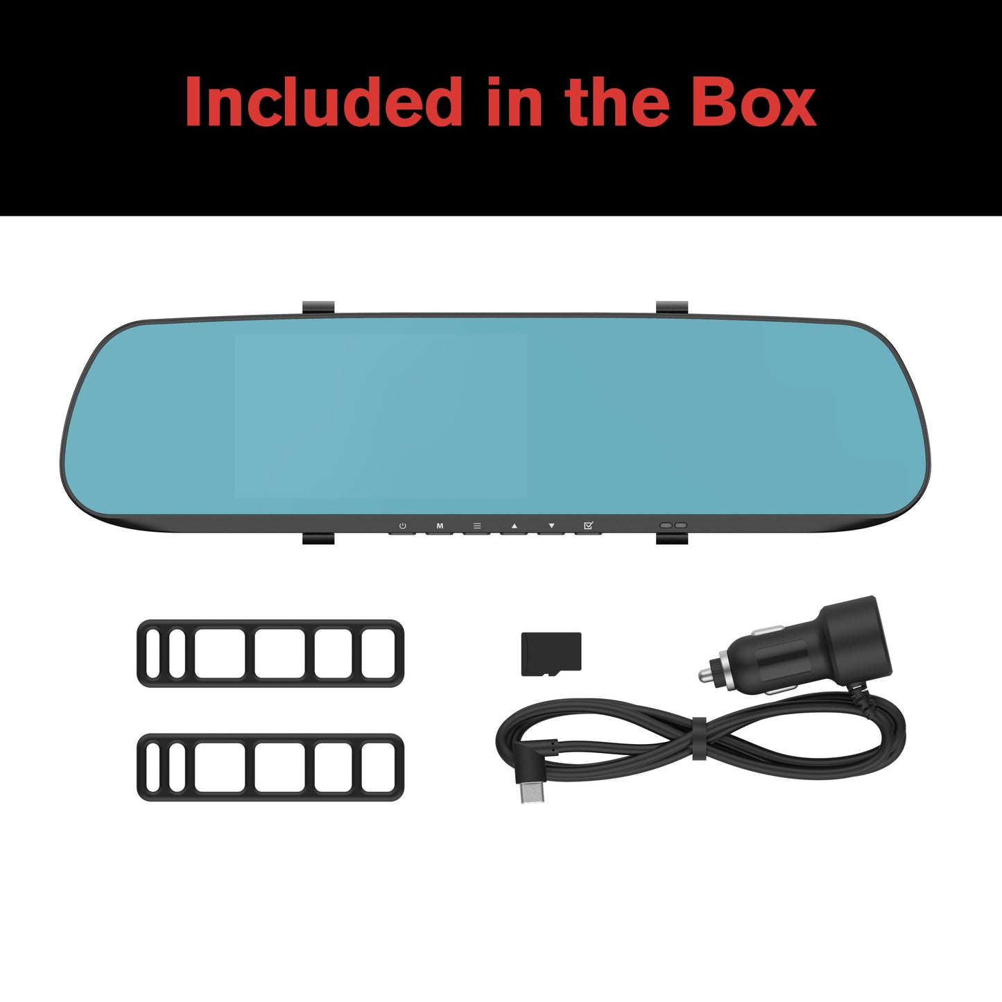 (2 Pack)  Roadcam Mirror 1080P Mirror Mount Dash Cam, Universal Compatibility with Smart G-Sensor, 4.7" Monitor, Adjustable Lens, Wide Angle View, BT533147