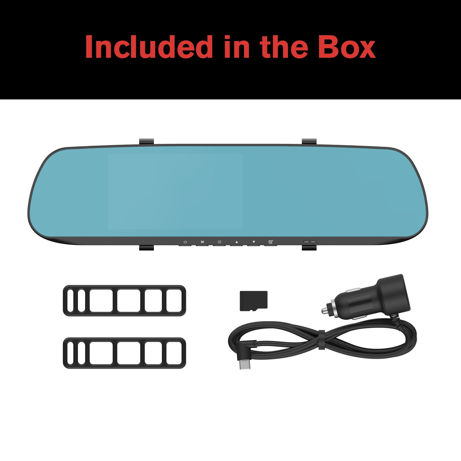 (2 Pack)  Roadcam Mirror 1080P Mirror Mount Dash Cam, Universal Compatibility with Smart G-Sensor, 4.7" Monitor, Adjustable Lens, Wide Angle View, BT533147