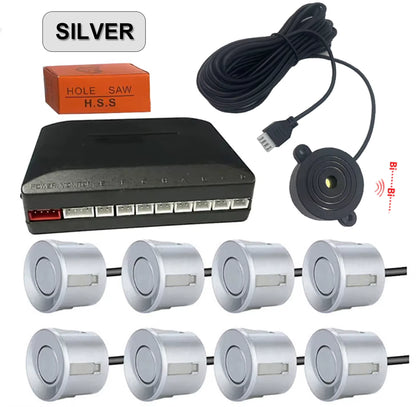 Buzzer Model Car Parktronic Multiple Radar Parkingsensor with 8 Sensors Reverse Backup Car Parking Radar Monitor Detector System