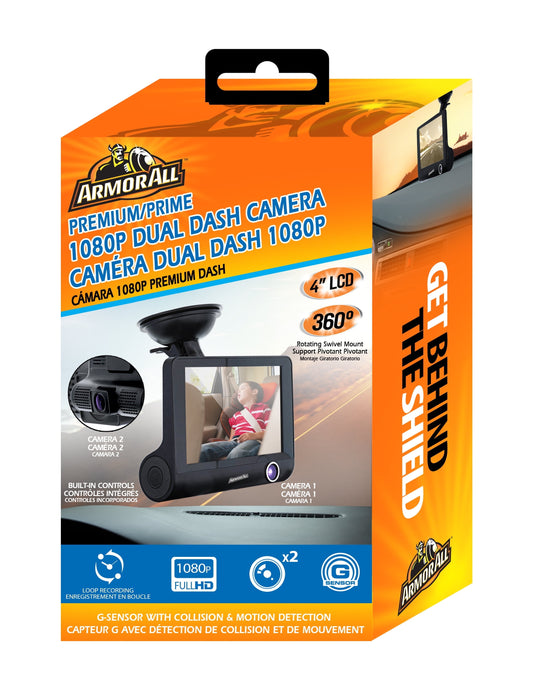 New  Universal 4 Inch LCD 1080P HD Dual-Lens Dash Camera, G-Sensor Detects Motion and Accidents, Two Cameras, Micro-Sd Card Slot