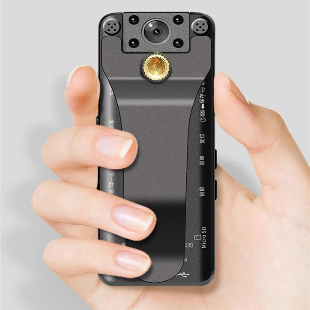 64GB Small Body Camera Mini Camera HD 1080P Camcorder Recording Infrared LCD Screen DVR DV Audio Video Record Support