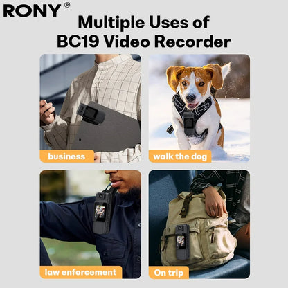 128GB 180° Rotate Mini Body Camera - 1080P Wearable Camcorder with Night Vision - Long Battery Life Audio Video Camera for Daily Records