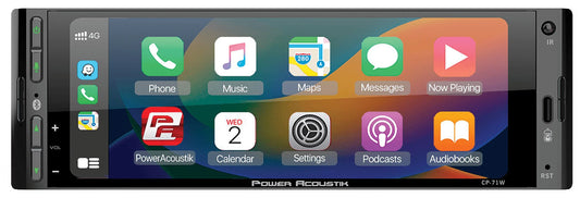 CP-71W Single DIN 6.5" Color Touchscreen Car Stereo with Bluetooth Connected Apple Carplay + Android Auto (New)