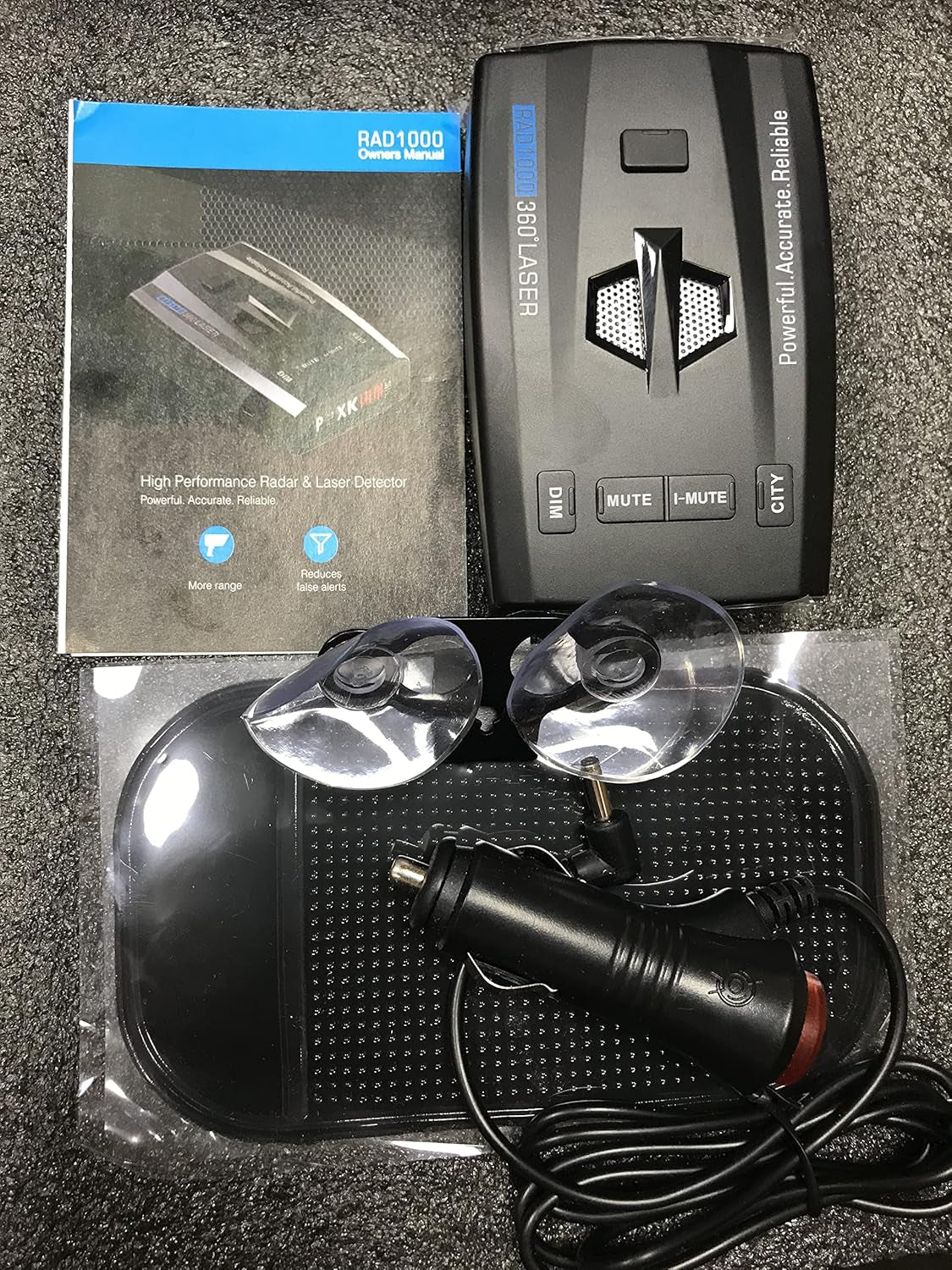 Radar Detector, Radar Detector for Cars, Prompt Speed, City/Road Mode, 360-Degree Detection Strategy Radar Detector Kit with LED Display (BLAK1), 103Mmx65Mmx28Mm