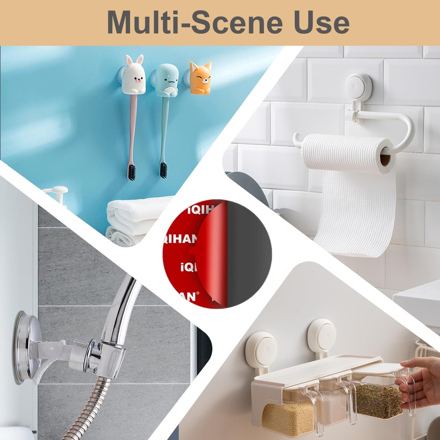 Extra Strong Adhesive Sticker Pads for Car Phone Mounts - 6Pcs Double-Sided Very High Bond Circle Tape, 80Mm (3.15") round Sticky Replacement for Suction Cup Itmes Car Dashboard Dash Camera GPS