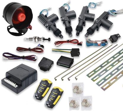 Car Remote Central Locking Kit, Universal Security Anti-Theft Alarm System Universal & 4 Doors Keyless Entry System