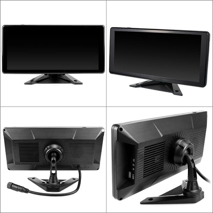 Car Backup Cameras System with 4K 10.36" Touch Screen Quad Display Monitor & 4Pcs 1080P Backup AHD Cameras, MP5 Player, Vehicle DVR Recorder for Rv/Truck/Bus/Trailer/Camper/Van