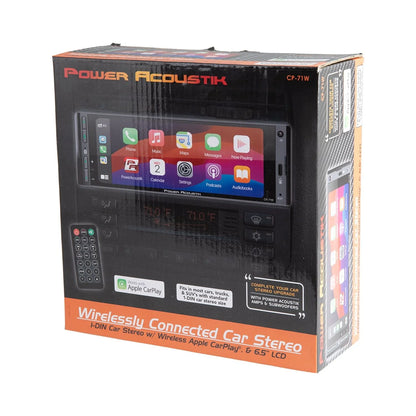 CP-71W Single DIN 6.5" Color Touchscreen Car Stereo with Bluetooth Connected Apple Carplay + Android Auto (New)