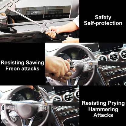 Steering Wheel Lock and Car Wheel Lock Double Protection for Your Car anti Theft