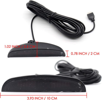 Car Auto Vehicle Visual Reverse Backup Radar System with 4 Parking Sensors LED Distance Detection Display Info Video Output Beep Sound Warning (Black Color)