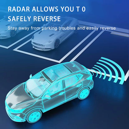 Car Reverse Radar Kit Vehicle Parking Sensor System with 4 Parking Sensors Backup Radar with LED Distance Display Beep Alarm