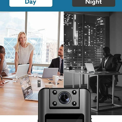 64GB Small Body Camera Mini Camera HD 1080P Camcorder Recording Infrared LCD Screen DVR DV Audio Video Record Support