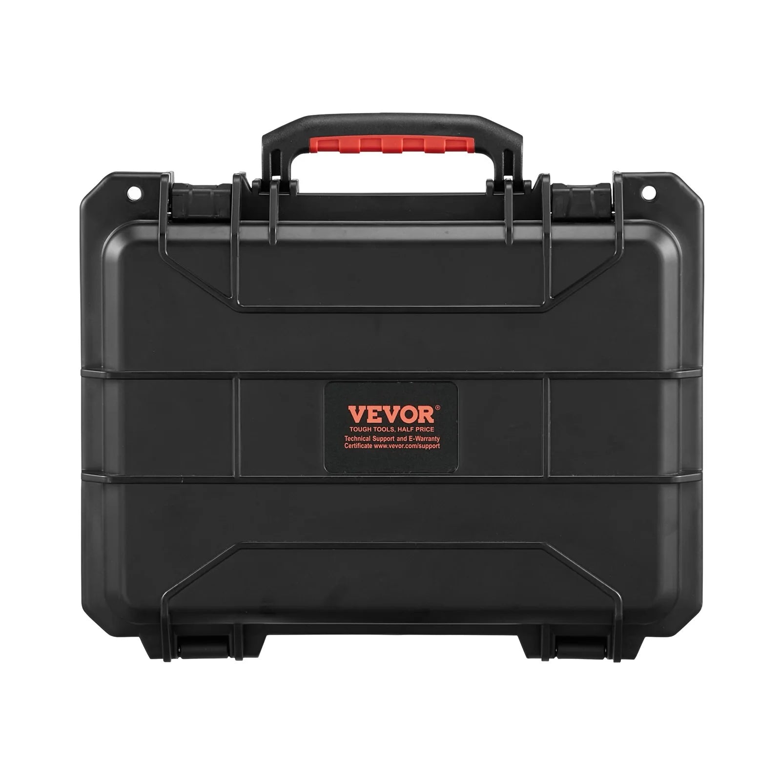 VEVOR 0.56 Cu.Ft Weatherproof Hard Case with Handle Clips Padlock Holes PU Foam Protect Pistol, Microphone, and Camera Equipment