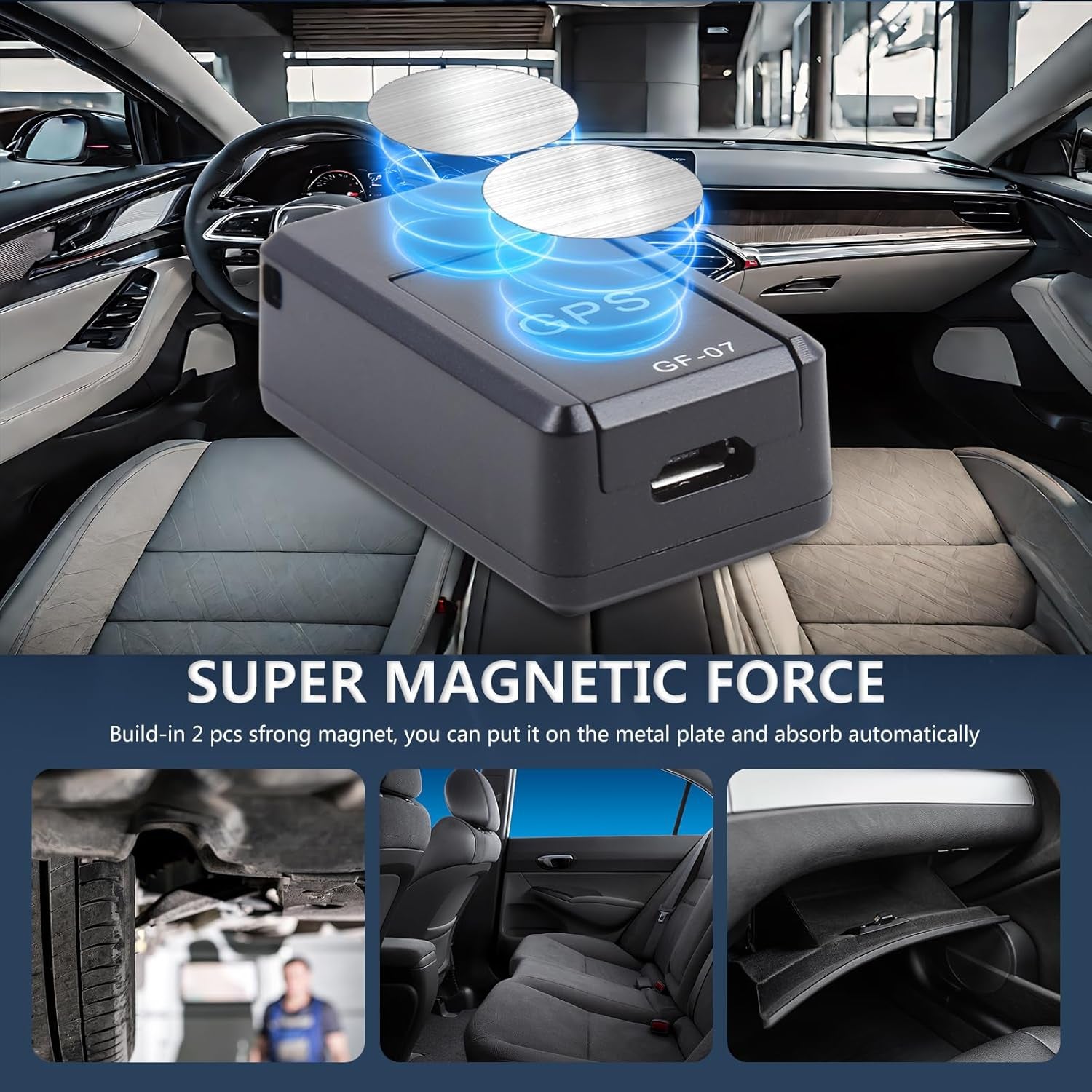 GPS Tracker for Vehicles Precise Real Time Tracking Devices Magnet Mount Full Global Coverage Tracker Device for Vehicles Hidden Tracking Device for Cars, Kids, Assets, Elderly