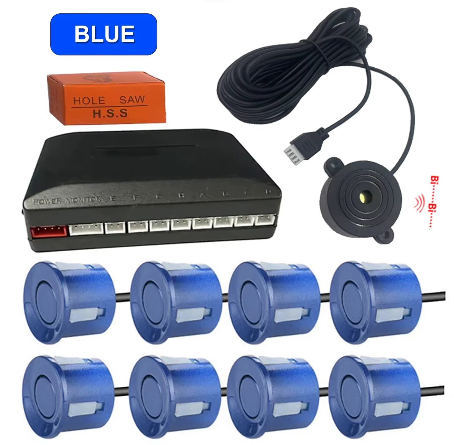 Buzzer Model Car Parktronic Multiple Radar Parkingsensor with 8 Sensors Reverse Backup Car Parking Radar Monitor Detector System